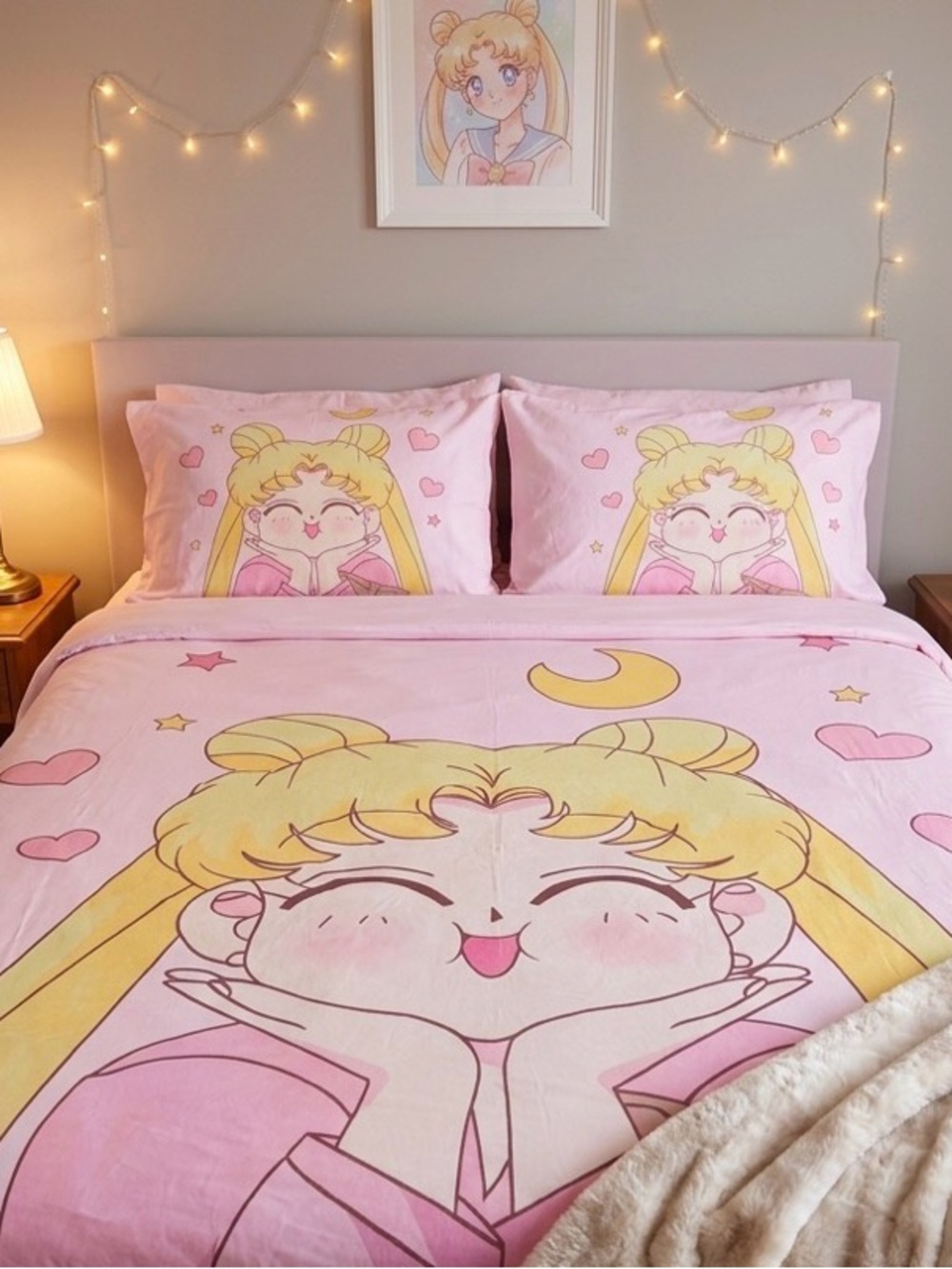 🌙 Sailor Moon 🌙 Anime Duvet Cover with Matching Pillow Cases - Soft!